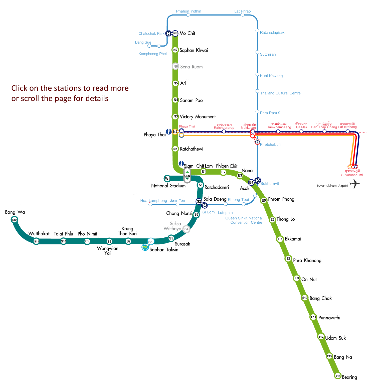 Bangkok BTS Map